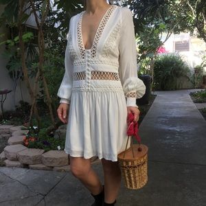 🕊EUC FREE PEOPLE White Lace / Crochet Dress